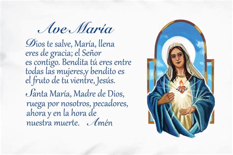 Hail Mary In Spanish Inmaculado Corazón Immaculate Heart Prayer