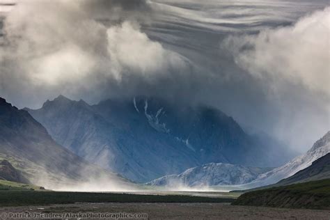 Stormy Clouds Over The Alaska Range Mountains Of The East Fork Toklat