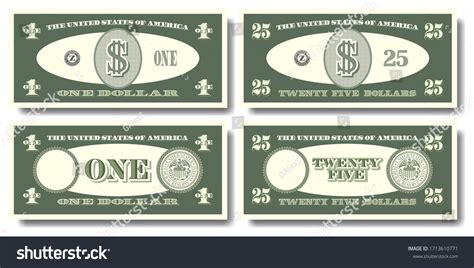 Dollar Bill Print Over 10452 Royalty Free Licensable Stock Vectors
