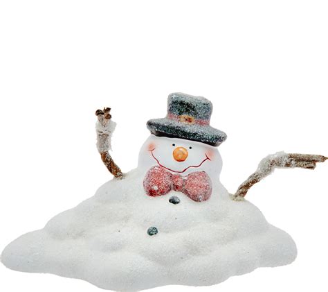 Set Of 2 Melting Snowman Figures By Valerie Page 1 —