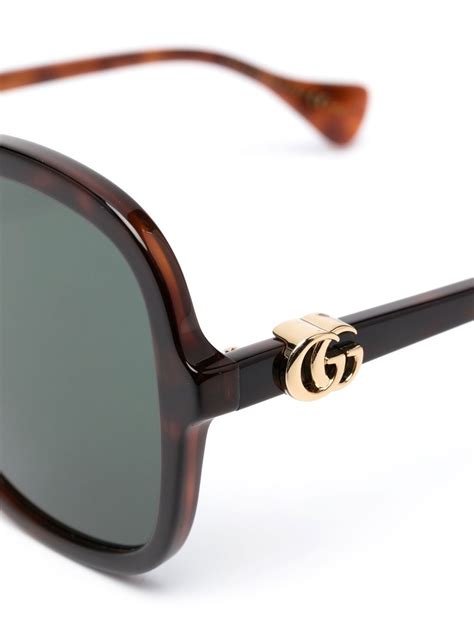 gucci eyewear square frame oversize sunglasses farfetch