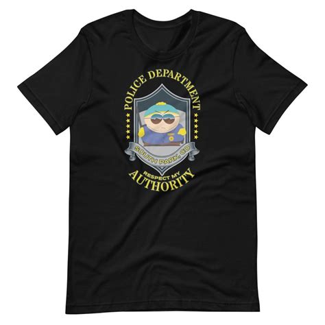 officer eric cartman respect my authority t shirt south park shirt pop culture tee cartman tee