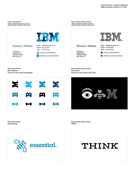 Ibm Business Card Template 10 Professional Templates Ideas