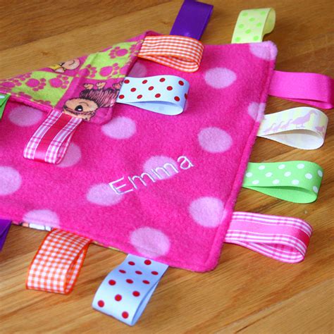 Baby Girl Taggie Blanket Arty Apple Handmade Crafts