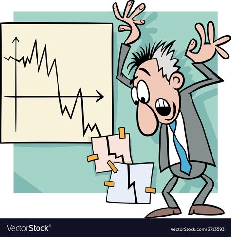 Economic Crisis Cartoon Royalty Free Vector Image