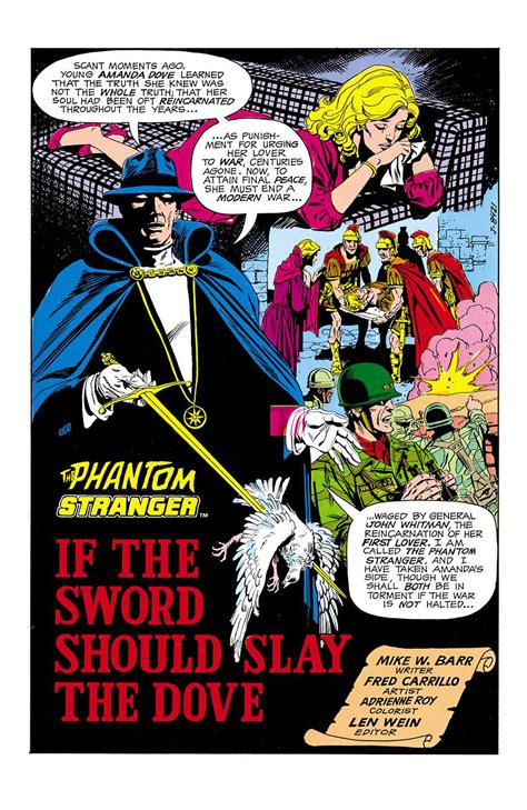 The Phantom Stranger Splash Page From Swamp Thing 1982 8 Writer Mike