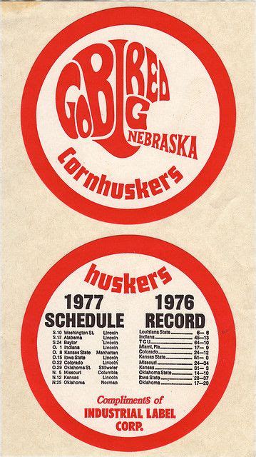Go Big Red Nebraska Cornhuskers Helmet Logo Sticker 1977 Flickr