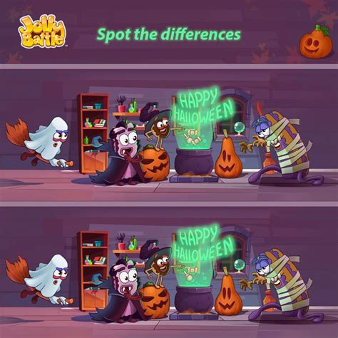 Halloween Spot The 7 Differences Kiddicolour 951