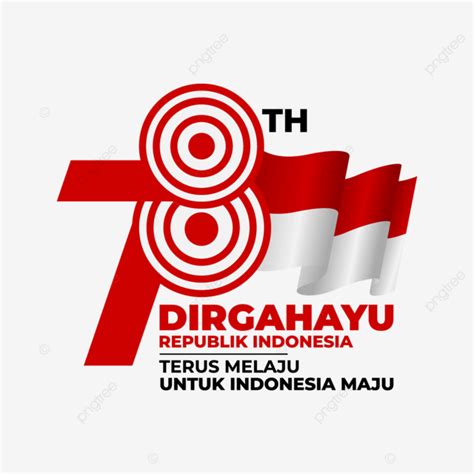 Logotipo De Hut Ri 78th Con Bandera Indonesia Vector PNG Choza Ri 78