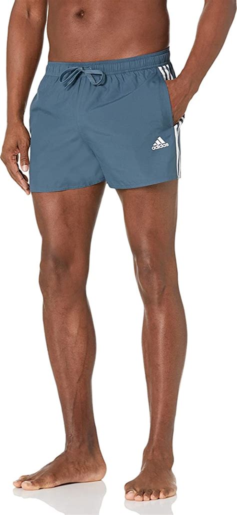 Adidas Mens 3 Stripes Clx Swim Shorts Legacy Blue Medium Amazonca Clothing Shoes And Accessories