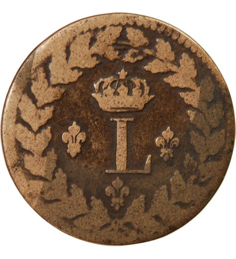 louis xviii decime siège de strasbourg 1815 bb avec points bronze