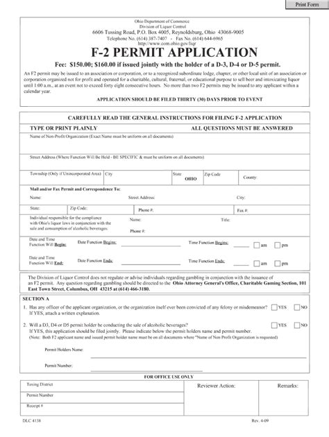 Ohio F Permit 2009 2024 Form Fill Out And Sign Printable Pdf Template