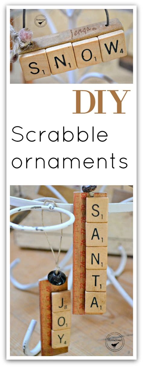 Scrabble Jenga Christmas Ornaments
