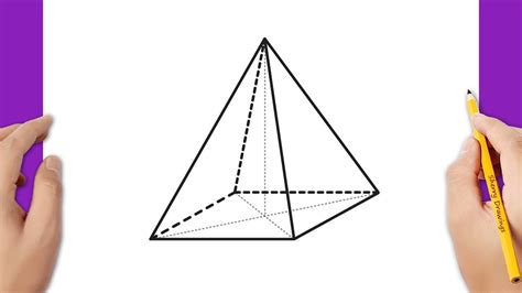 How To Draw A Rectangular Right Pyramid Easy Drawings Dibujos