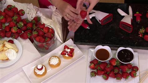 Chefn Strawberry Stemgem And Slicer Prep Set On Qvc Youtube