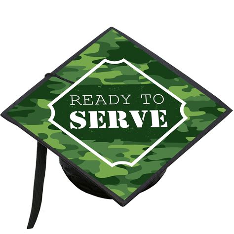 Big Dot Of Happiness Ready To Serve Military Camo Graduation Cap