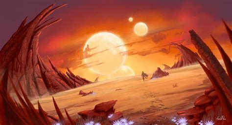 Concept Art Sunset Alien Planet By Jeanne24 On Deviantart Planet