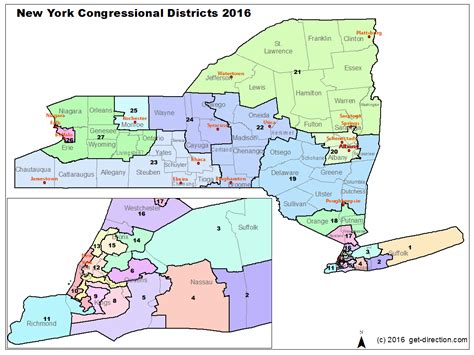 Congressional Districts New York Map Colored Map