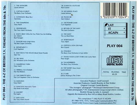 Cd The A To Z Of British Tv Themes From The Sixties And Seventies Play