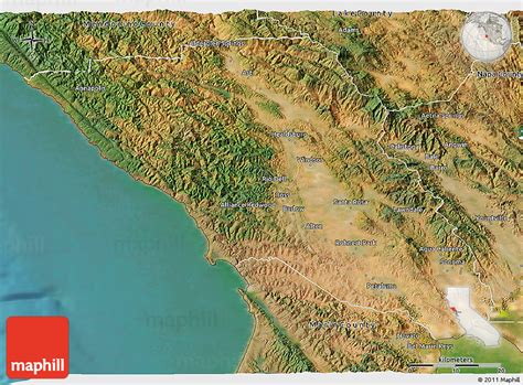 Satellite 3d Map Of Sonoma County