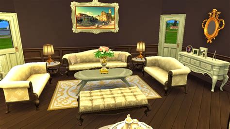 Sims 4 Room Download: Elegant Living Room | Sanjana Sims ...