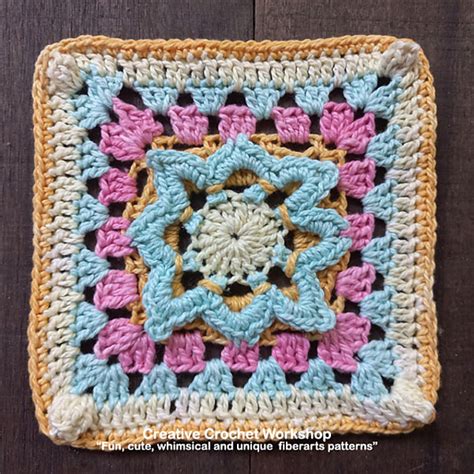 Ravelry Hip 8 Point Flower Granny Square Pattern By Joanita Theron