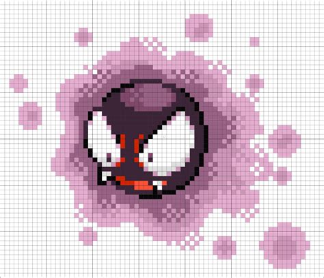 92 Gastly Pixel Art Pokemon Cool Pixel Art Pokemon Bead