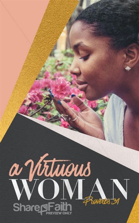 A Virtuous Woman Church Bulletin Mothers Day Bulletin Covers