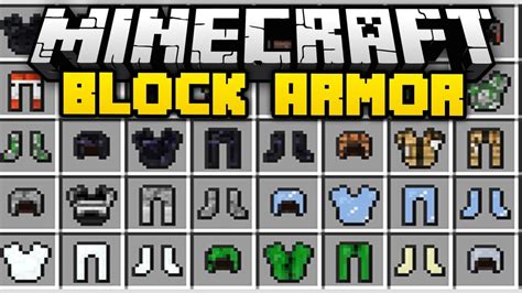 Minecraft Block Armor Mod Mod Showcase Youtube