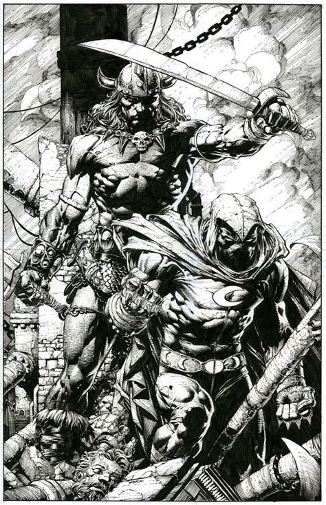 David Finch Cover Conan Serpent War 1 Comic Art Comic Book Art
