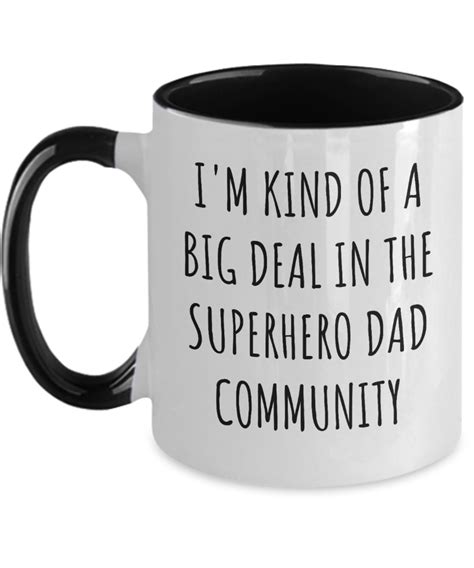 Fathers Day T Superhero Dad Two Tone Mug Funny Fathers Day Mug Funny Dad Mug Dad Coffee