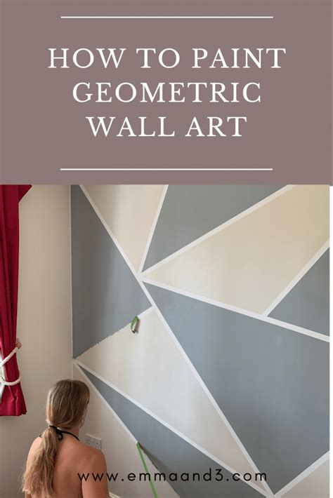 How To Paint Gorgeous Geometric Wall Designs Easily Emma And 3