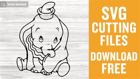Instant Download Cricut Dxf Svg Dumbo Svg Cartoon Vector For Shirts