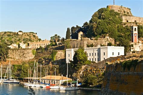 Reece Houses Fortress Corfu Old Fortress Cities Wallpapers Hd