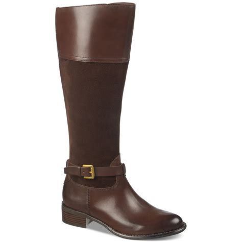 Franco Sarto Corda Tall Shaft Riding Boots In Brown Oxford Brown Lyst