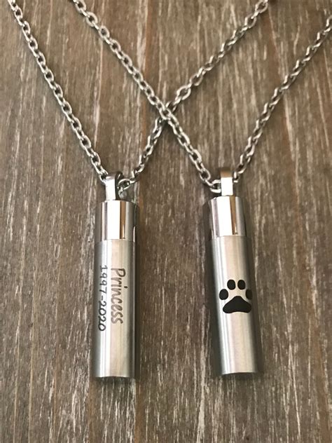 Pet Cremation Jewelry Pet Urn Ashes Necklace Pet Memorial Necklace