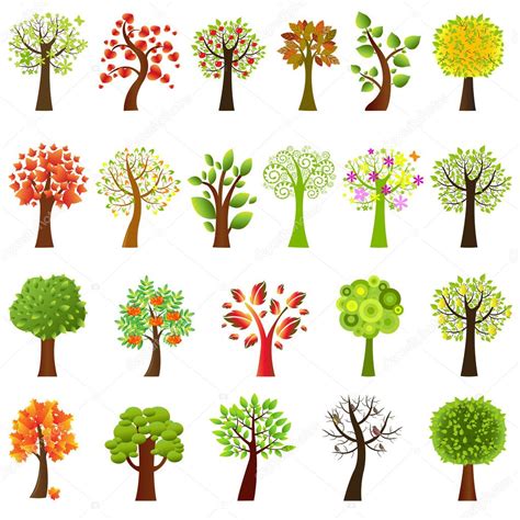 Collection Of Trees — Stock Vector © Adamson 4735955