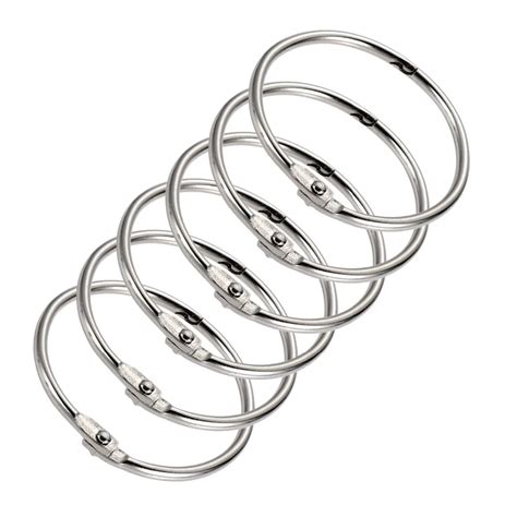 30pcs Bulk Order Card Ring Binder Silver Metal Circle C Clip Office