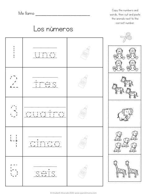 Numbers In Spanish Printable