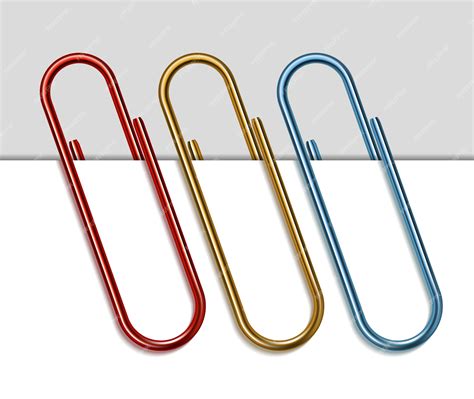 Premium Vector Set Of Colored Paper Clips