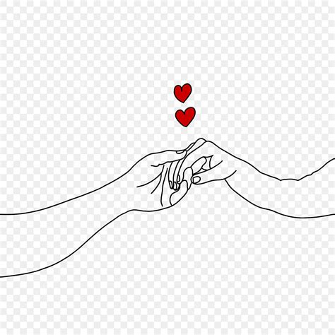 Couples Holding Hands Hd Transparent Valentines Day Couple Hands Line