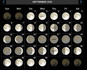 Full Moon Calendar For September 2020 Moon Phase Calendar Moon