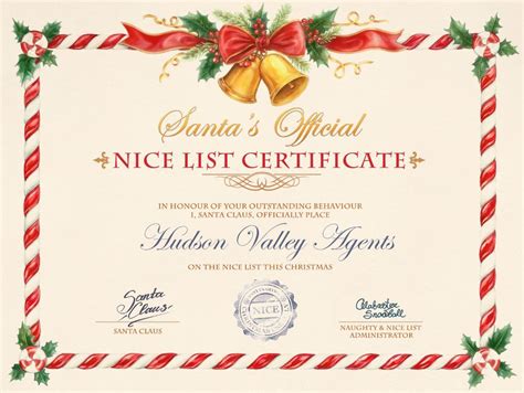Gold minimal certificate of completion. Santa's Nice List | Santa's nice list, Santa letter, Elegant wedding invitations