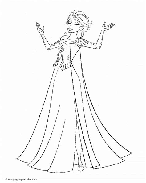 Frozen Elsa Coloring Pages Happy Birthday