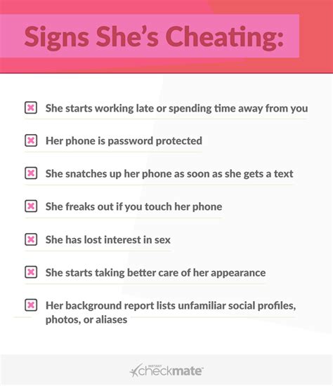 Signs She Cheated On You