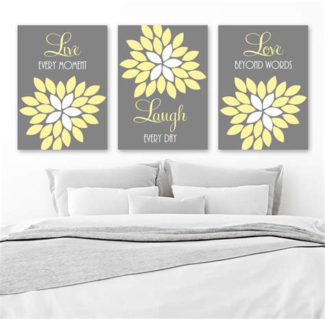 Discover big savings on beautiful home decor near you at hobby lobby®. Live Laugh Love Wall Art, Yellow Gray Nursery Art Canvas or Print Flower Love Quotes, Yellow ...