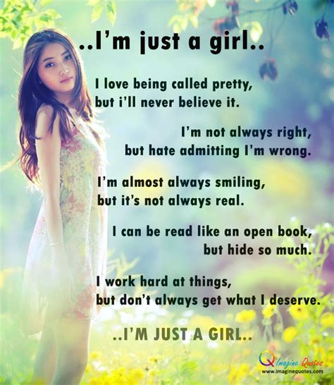 Im Just A Girl Quotes Quotesgram