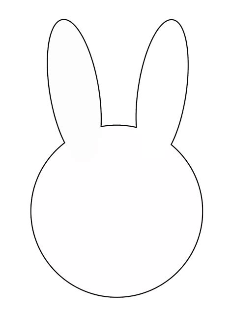 Bunny Head Outline Clipart 1 2400×3300 Bunny Templates Easter