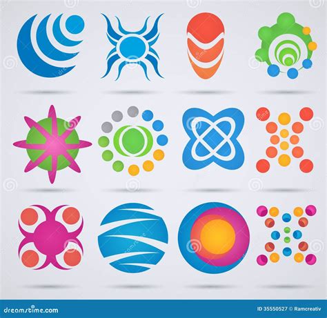 Abstract Icons Set Of Icons For Design Stock Vector Illustration Of