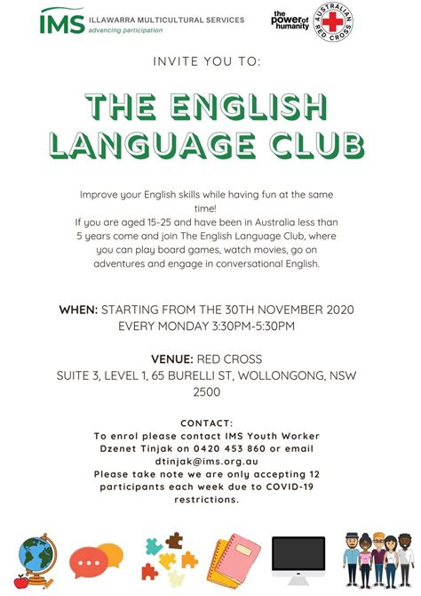 The English Language Club Illawarra Multicultural Services